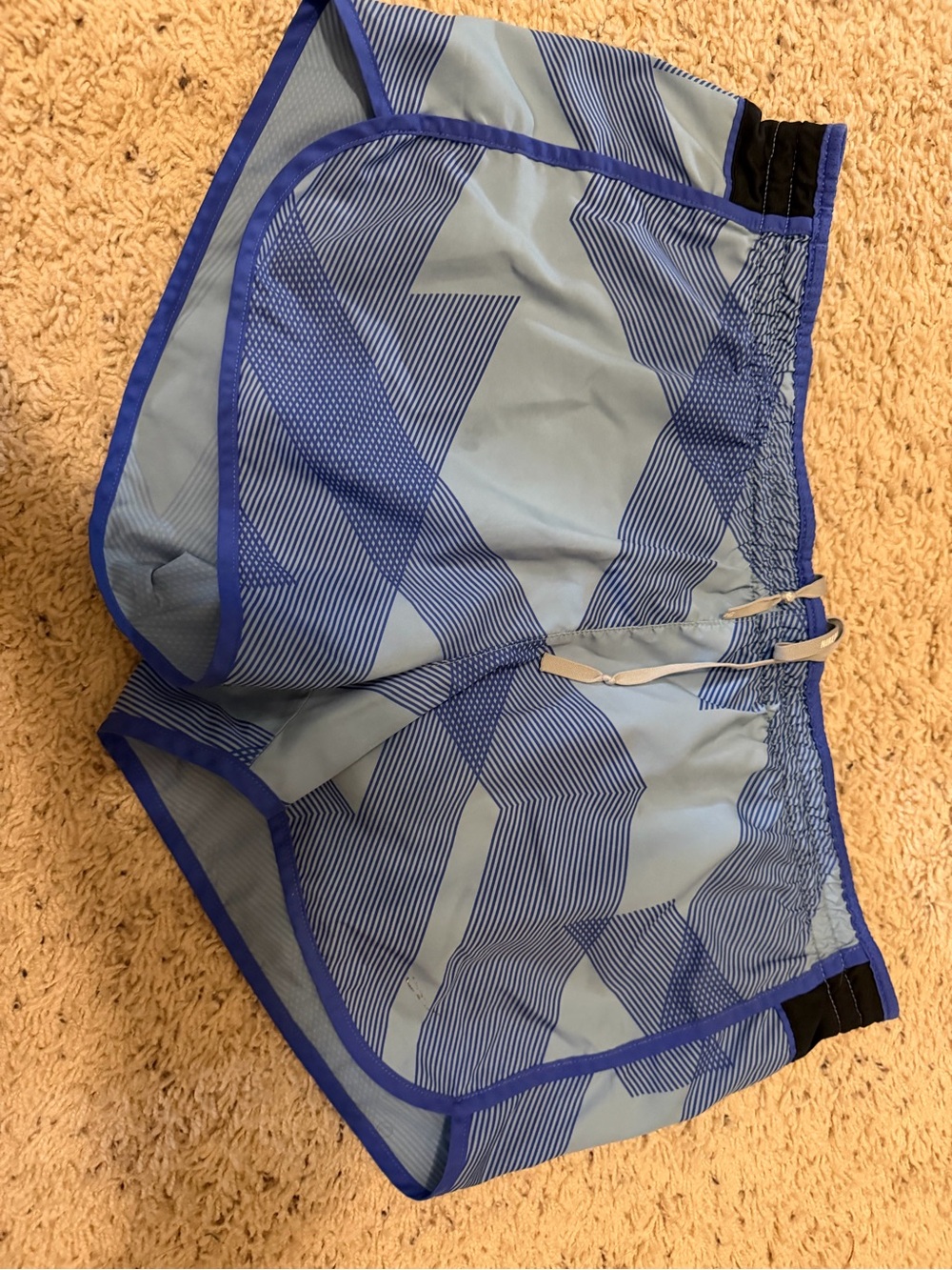 Nike Light Blue Athletic Shorts with Royal Blue Trim